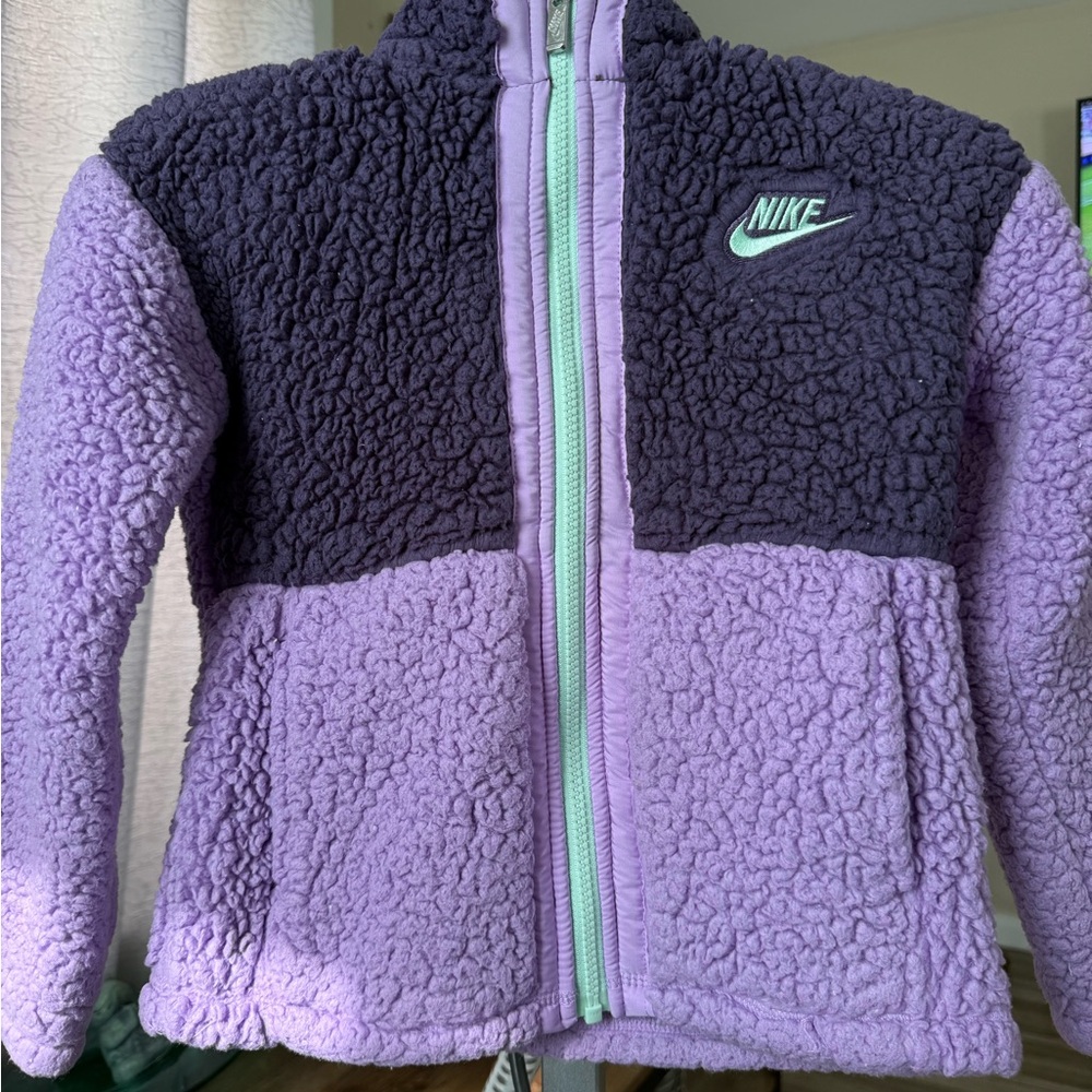 Nike Kids Two-Tone Purple Fleece Jacket